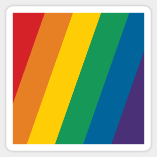 Rainbow Pride Flag (Proud LGBTQ+ Community Pride Flag) Slanted Version Sticker